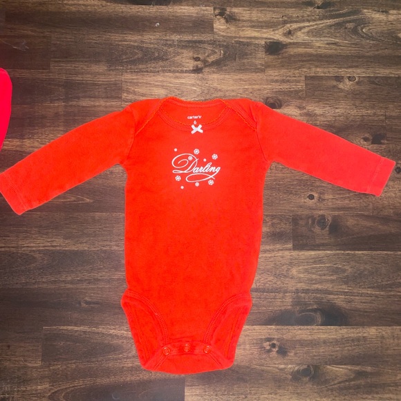 3-6M Baby Girl Christmas Long Sleeve Body Suits (Set of 2) - Picture 8 of 12